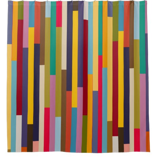 Big Colorful Stripes Douchegordijn (Voorkant)