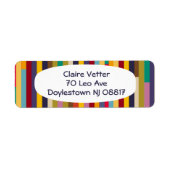 Big Colorful Stripes Etiket (Voorkant)