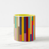 Big Colorful Stripes Tweekleurige Koffiemok (Center)