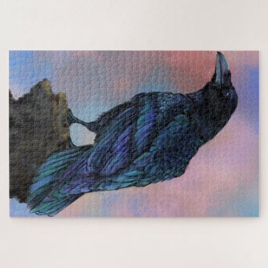 Big Common Raven - Kunst schilderen Legpuzzel (Horizontaal)