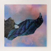 Big Common Raven - Migned Painting Bird Collectie Legpuzzel (Horizontaal)