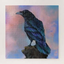 Big Common Raven - Migned Painting Bird Collectie Legpuzzel