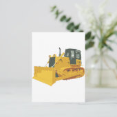 Big Construction Bulldozer op Tracks Briefkaart (Staand voorkant)