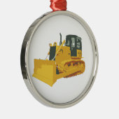 Big Construction Bulldozer op Tracks Metalen Ornament (Rechts)