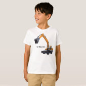 Big Construction Excavator T-shirt (Voorkant volledig)