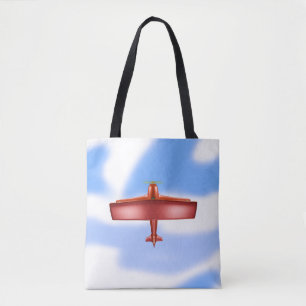 Big Cool Adventurous Flying Red Bi-Plane Tas