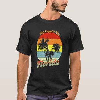 Big Coppitt Key Florida Retro Tropische Palmbomen  T-shirt