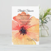 Big Coral Poppy Vrijgezellenfeest Kaart (Staand voorkant)