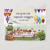 Big Coronation Celebration Lunch Uitnodiging (Voorkant)
