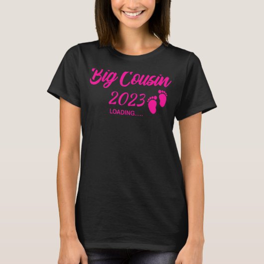 Big Cousin 2023 Loading Pregnancy Announcement T-shirt (Voorkant)