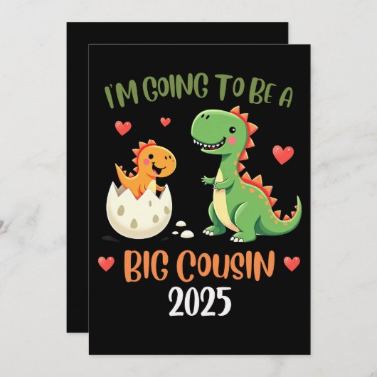 Big Cousin Dinosaur wordt neef Baby Rex Kaart (Voorkant / Achterkant)