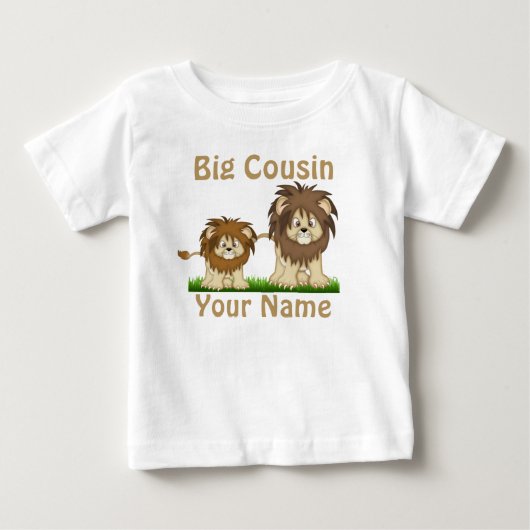 Big Cousin Lion gepersonaliseerd T-shirt (Voorkant)
