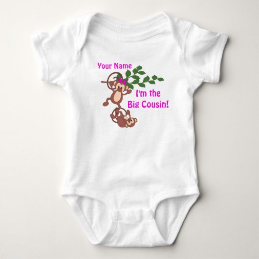Big Cousin Monkey gepersonaliseerd T-shirt (Voorkant)