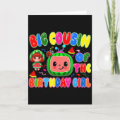 Big Cousin Of The Birthday Girl Melon Family Match Kaart (Voorkant)