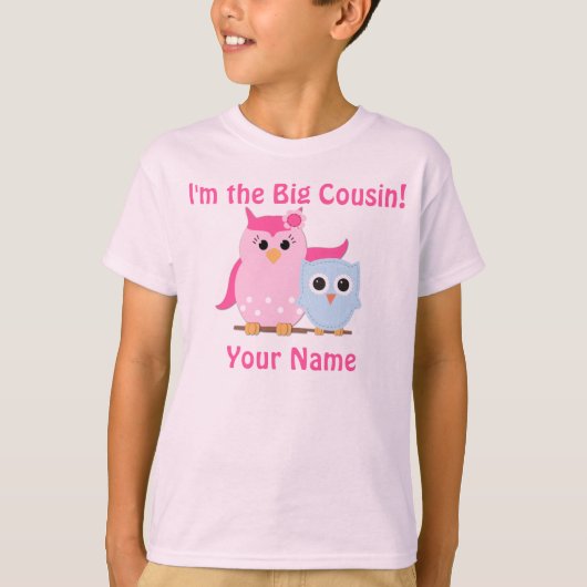 Big Cousin Owl Aangepast T-shirt (Voorkant)