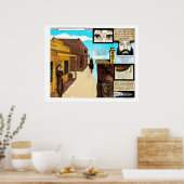 BIG Cowboy komiek oude westerne stijl Poster (Keuken)