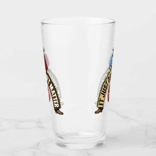 Big Cowboys Red & Blue Glas (Links)