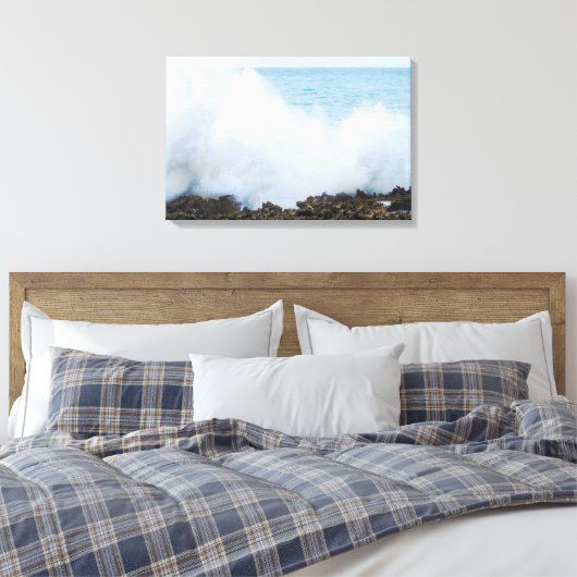 Big Crashing Wave Canvas Afdruk (Insitu (Slaapkamer))