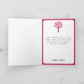 Big crayon boom/leraar waardering bedankkaart (Binnen)