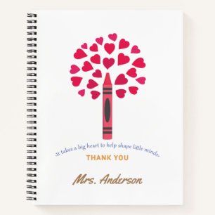 Big crayon boom/leraar waardering notitieboek
