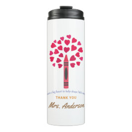 Big crayon boom/leraar waardering thermosbeker