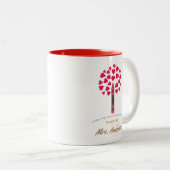 Big crayon boom/leraar waardering tweekleurige koffiemok (Voorkant rechts)