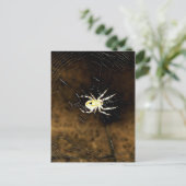 Big Creepy Spider op het web Briefkaart (Staand voorkant)