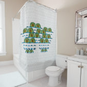 Big Croc Shower Curtain Douchegordijn (In situ)