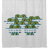 Big Croc Shower Curtain Douchegordijn (Voorkant)