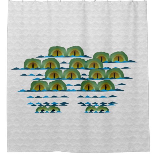 Big Croc Shower Curtain Douchegordijn (Voorkant)