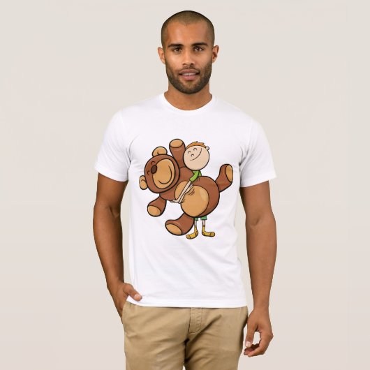 Big Cuddly Teddy Bear Mannen T-shirt (Voorkant volledig)