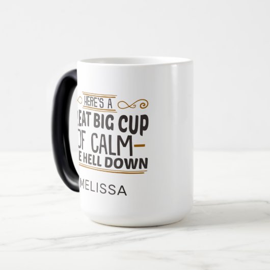 Big Cup De Hell Down Humor Magische Mok (Voorkant links)