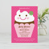 Big Cupcake Baby shower Uitnodiging (Staand voorkant)