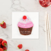 Big Cupcake & Cherry Waterverf Party Servetten (Insitu)