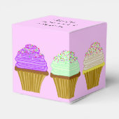 Big Cupcakes Girls Birthday Party Gift Box Bedankdoosjes (Achterkant)