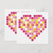 Big Cupid Pixel Heart Feestdagenkaart (Voorkant / Achterkant)