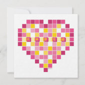 Big Cupid Pixel Heart Feestdagenkaart (Voorkant)