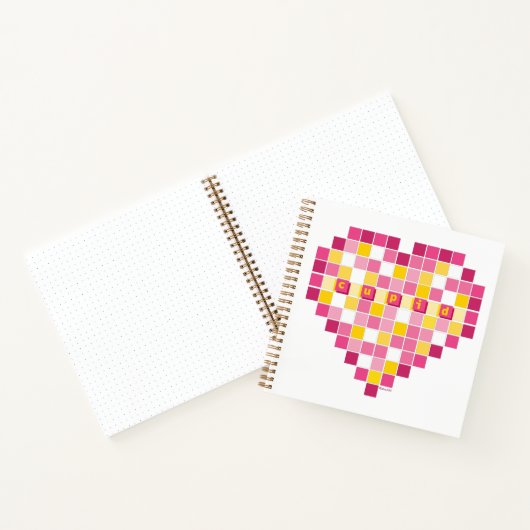 Big Cupid Pixel Heart Notitieboek (Binnen)