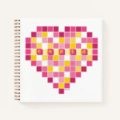 Big Cupid Pixel Heart Notitieboek (Voorkant)