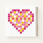 Big Cupid Pixel Heart Notitieboek (Achterkant)