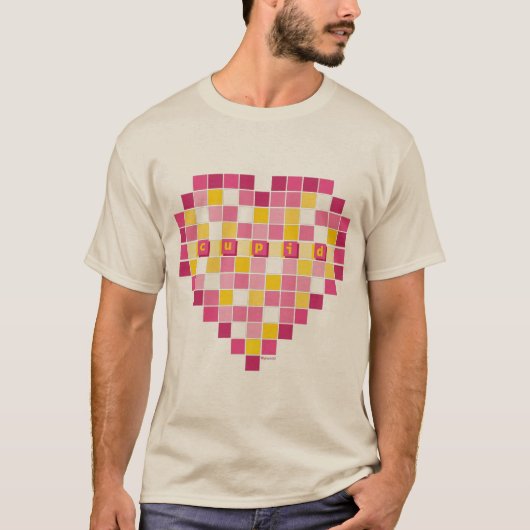 Big Cupid Pixel Heart T-shirt (Voorkant)