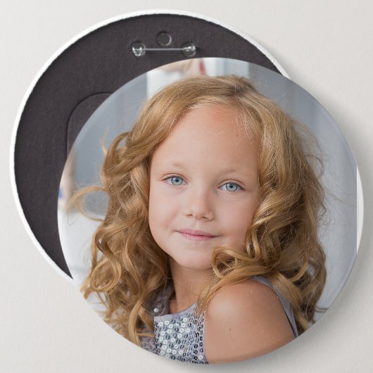 BIG custom photo round button (Voorkant /achterkant)