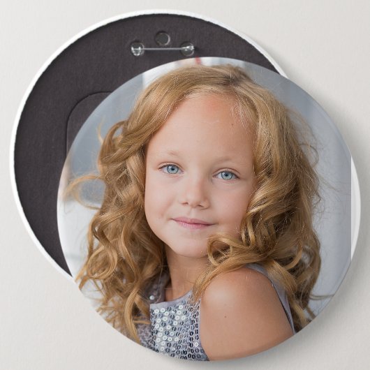 BIG custom photo round button for grandma (Voorkant /achterkant)