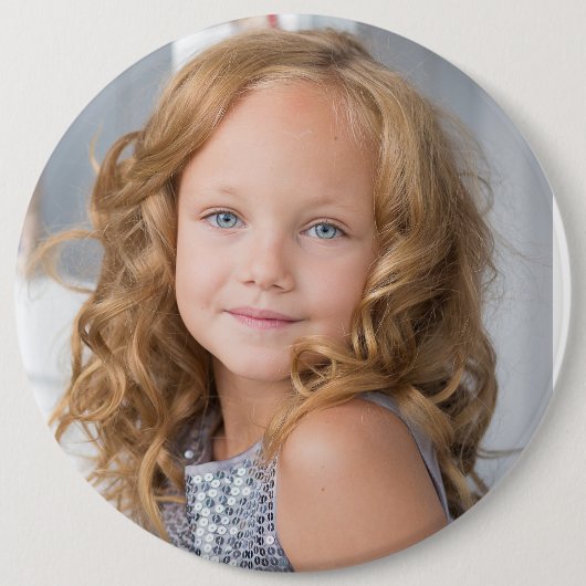 BIG custom photo round button for grandma (Voorkant)