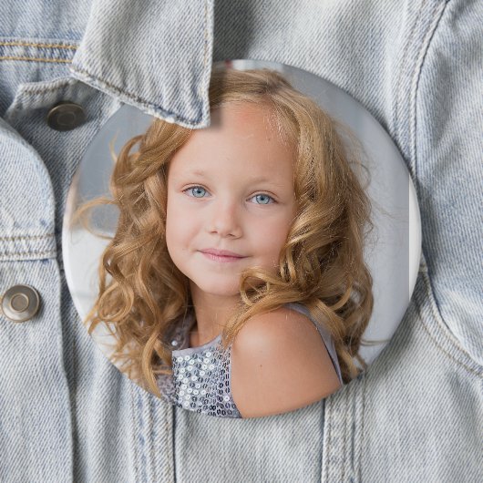 BIG custom photo round button for grandma (In situ)