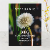 BIG Custom Retirement Gefeliciteerd Maak een Wens Kaart (Gele Bloem)