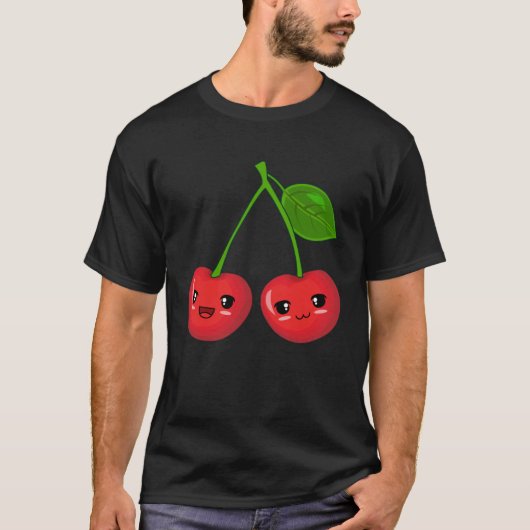 Big Cute Cherries Halloween Costume Red Cherry T-shirt (Voorkant)