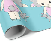 Big Cute Sheep Doll Cadeaupapier (Rol Hoek)