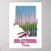 Big cypress nationale conservatoire kaart Florida Poster (Voorkant)
