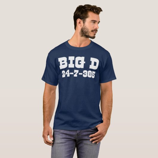 Big D 24-7-365 Shirt - voor Dallas Footballs venti (Voorkant volledig)